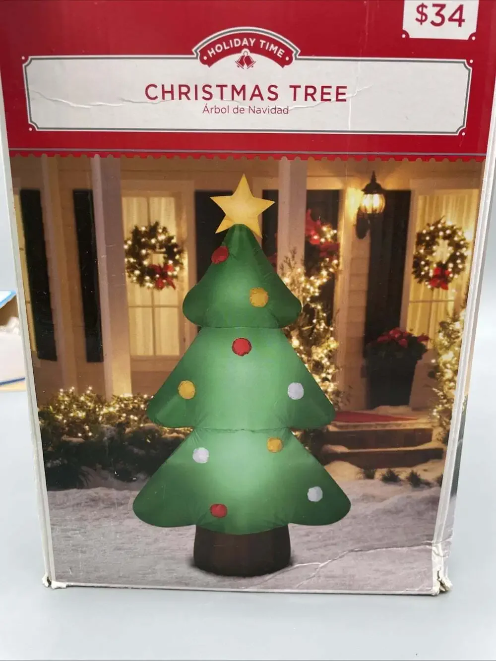 Holiday Time 7’ Self Inflatable Christmas Tree Airblown New Open Box - Complete